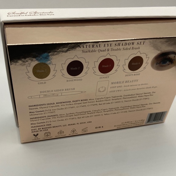 Gold Natural Eyeshadow Palette Set - Blessed Beauty | Gold and Brown Tones | 🆕 - Picture 8 of 10